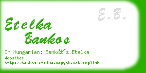 etelka bankos business card